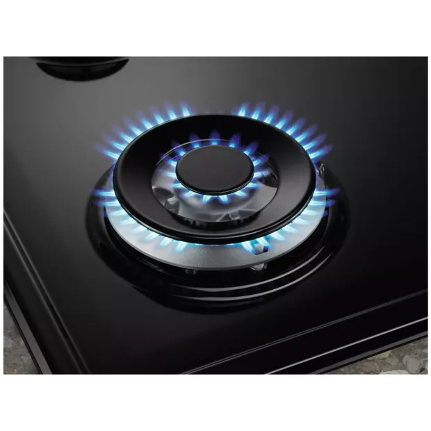 Table de cuisson 4 feux gaz email noir Electrolux EGS6414K