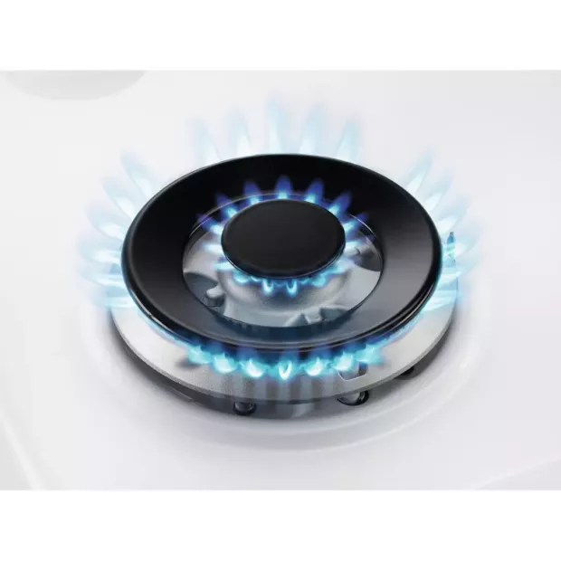 Table de cuisson gaz email blanche Electrolux