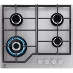 Table de cuisson inox 4 feux gaz Electrolux