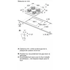 Table de cuisson 4 feux gaz verre noir Bosch