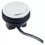 Prise blanche 16A. USB-A 1A-5V à encastrer plan travail