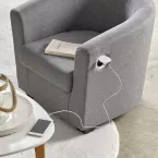 Prise blanche 16A. USB-A 1A-5V à encastrer plan travail