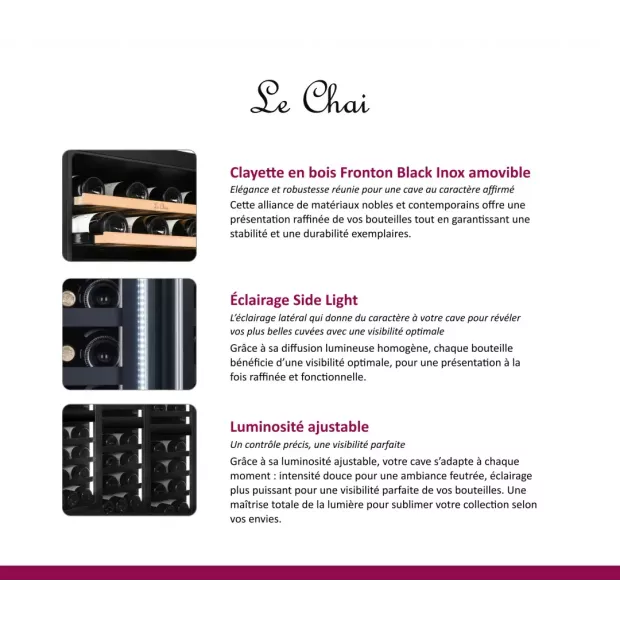Cave a vin 2températures sous-plan Le Chai