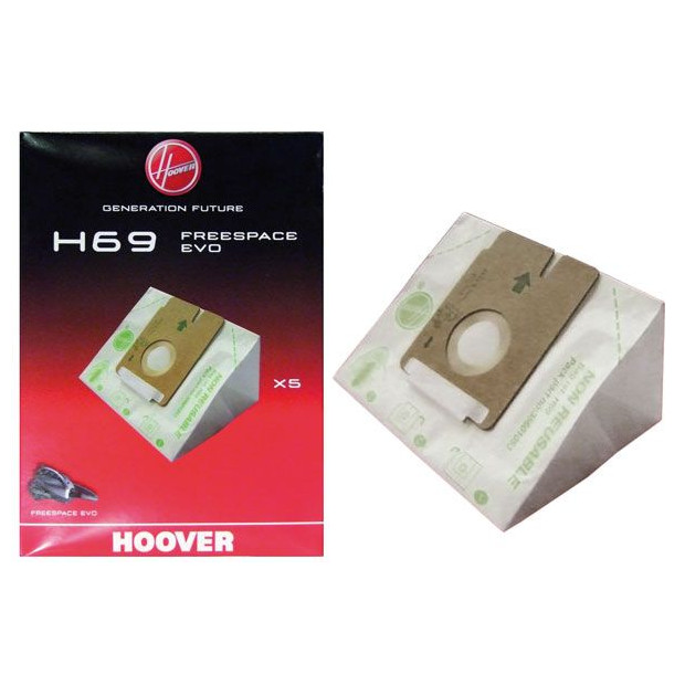 LOT DE 5 SACS POUR ASPIRATEUR HOOVER 35601053 H69