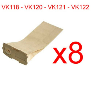 LOT 8 SACS SAC ASPIRATEUR VORWERK VK118 VK120 VK121 VK122