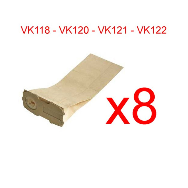LOT 8 SACS SAC ASPIRATEUR VORWERK VK118 VK120 VK121 VK122