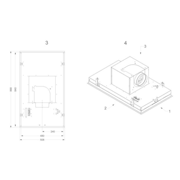 DIMENSION PLAFONNIER NOVY 6830