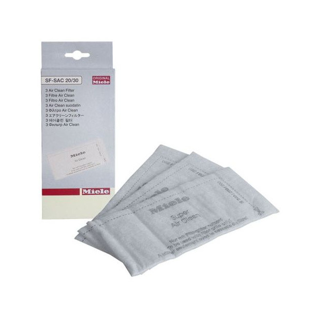 3 FILTRES AIR CLEAN SF-SAC20/30 A DECOUPER ASPIRATEUR MIELE