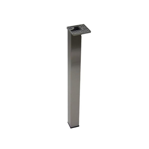 PIED DE SNACK CARRE ACIER INOX BROSSE 80X80MM HAUTEUR 870MM