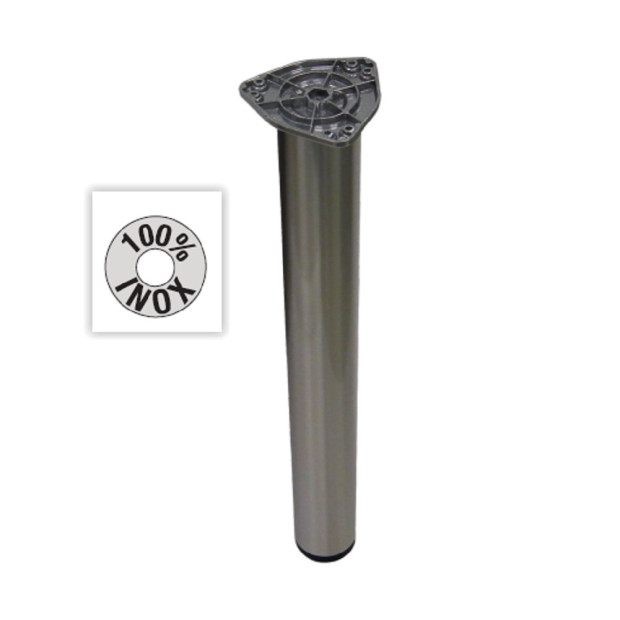 PIED DE TABLE VERITABLE INOX DIAMETRE 60MM HAUTEUR 710MM