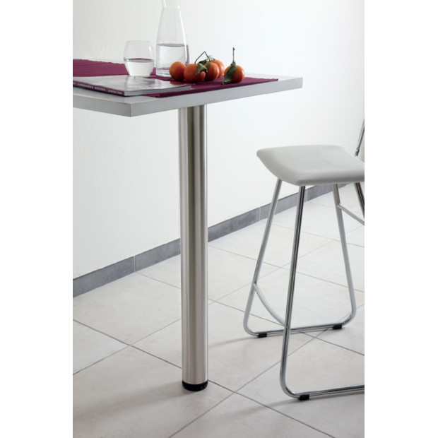 PIED DE TABLE VERITABLE INOX DIAMETRE 60MM HAUTEUR 710MM