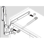 MONTAGE VERIN 200N KESSEBOHMER LIFT O MAT STABILUS