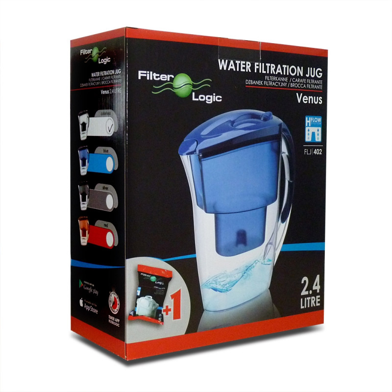 CARAFE FILTRANTE 2.4 LITRES BLANCHE ET FILTRE A EAU