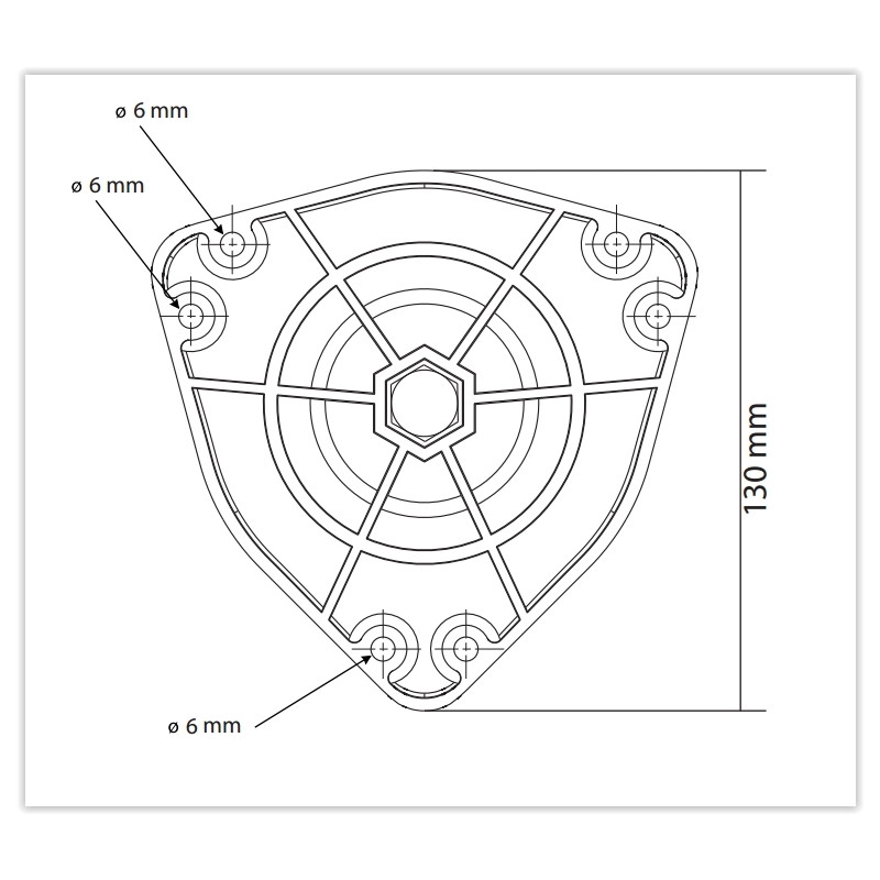 Gabarit de percage, pied de table diam:80mm Haut:870mm