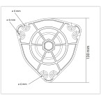 Gabarit de percage, pied de table diam:80mm Haut:870mm