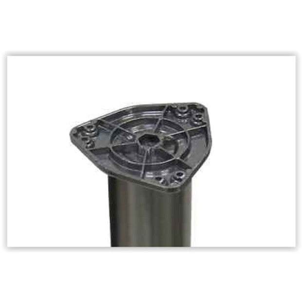 Pied de table couleur inox brosse, diametre 80mm, h 870mm