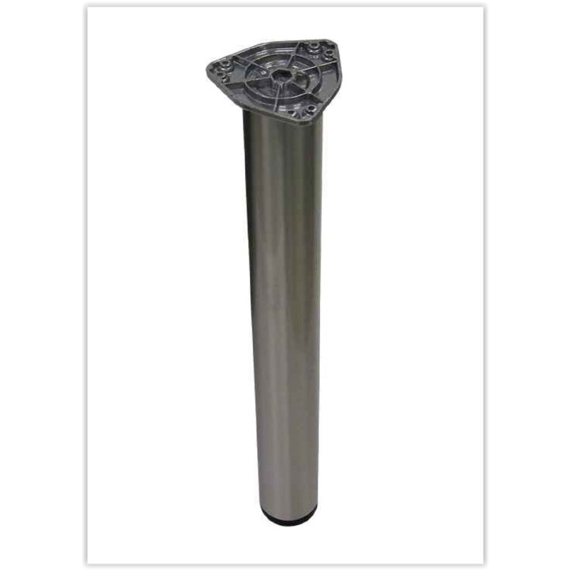 1 PIED DIAMETRE 80MM HAUTEUR 870MM INOX BROSSE
