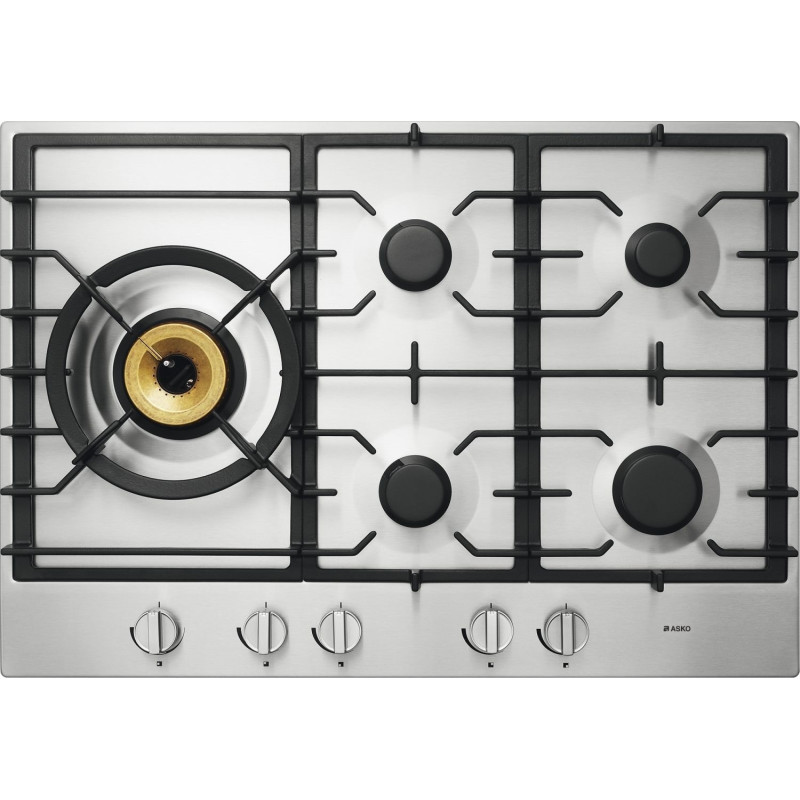 PLAQUE DE CUISSON 5 FEUX GAZ 75CM INOX ASKO
