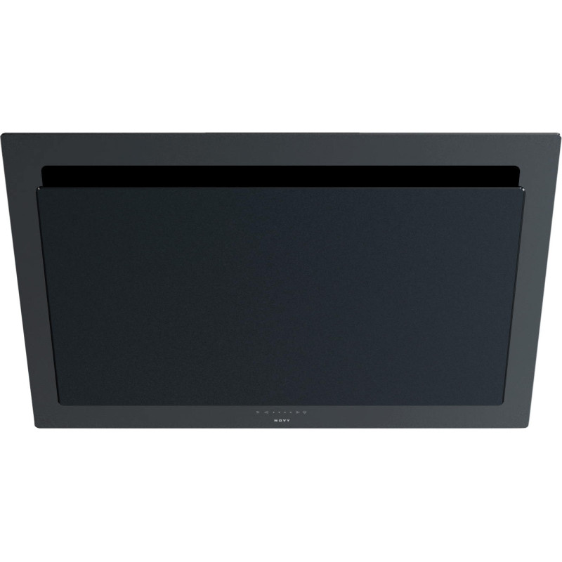 Hotte murale 90cm verre noir recyclage Novy