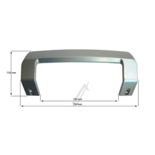 Poignée de porte silver réfrigérateur Beko 4872690500