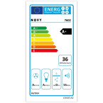 Energy label Hotte murale box noir 90cm Novy Flat'Line 7602