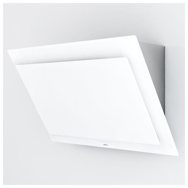 Hotte murale inclinée verre blanc 90cm recyclage Novy Vision
