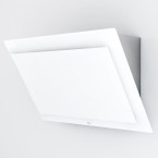 Hotte murale inclinée verre blanc 90cm recyclage Novy Vision