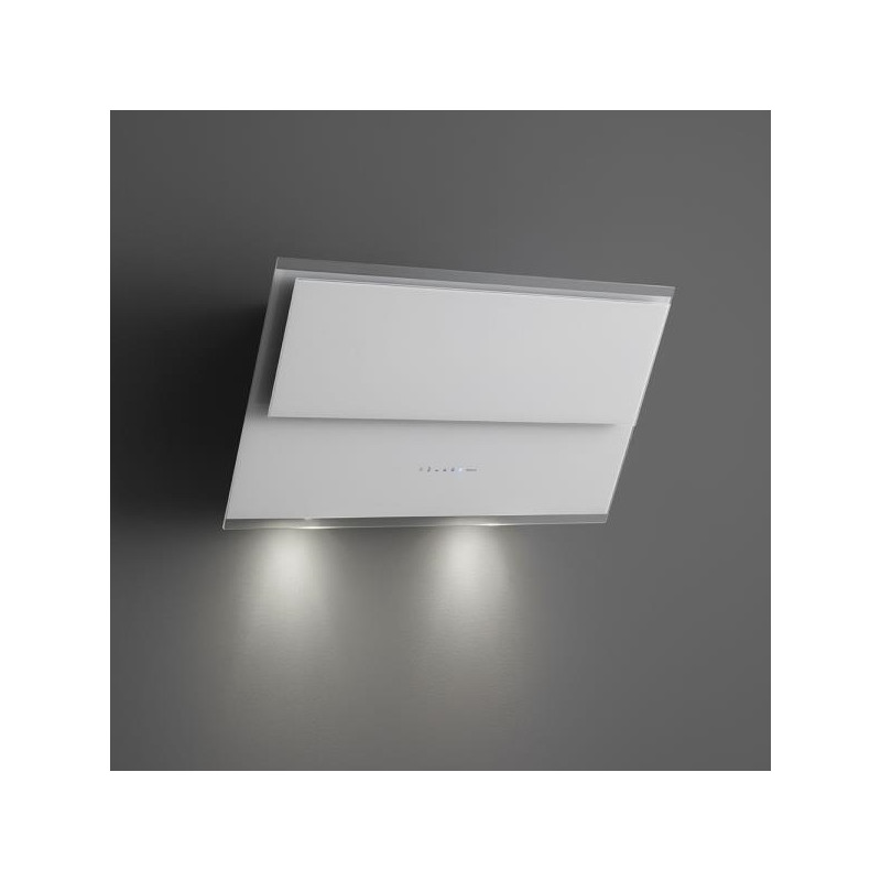 Hotte murale inclinée verre blanc 85cm Falmec VERSO1410