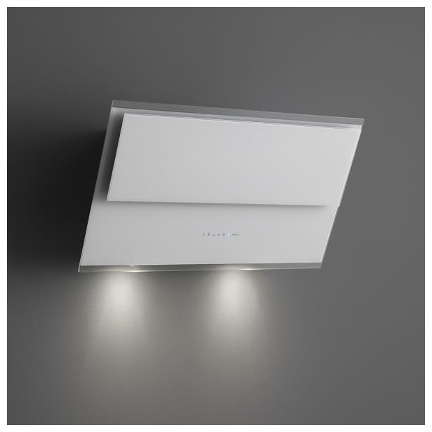 Hotte murale inclinée verre blanc 85cm Falmec VERSO1410