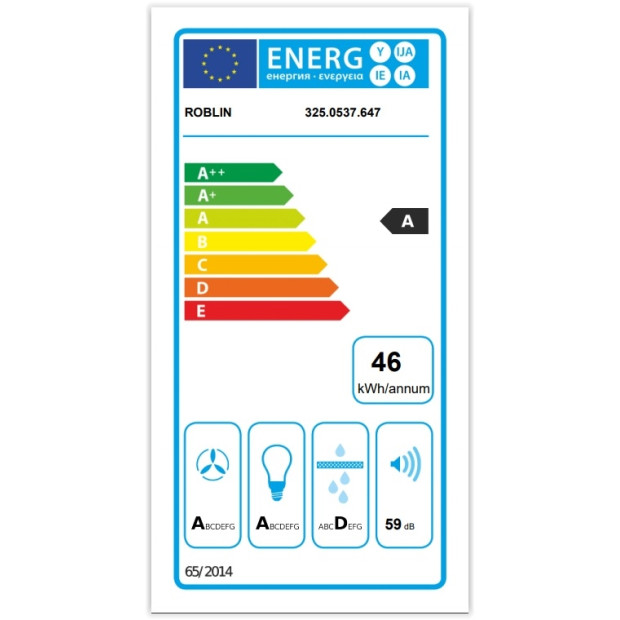 Hotte murale noir 90cm Roblin IKOS900NR