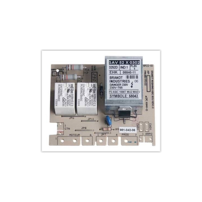 Module de puissance lave linge Brandt 52X0302