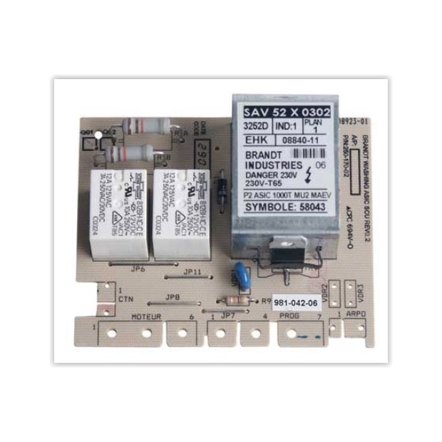 Module de puissance lave linge Brandt 52X0302