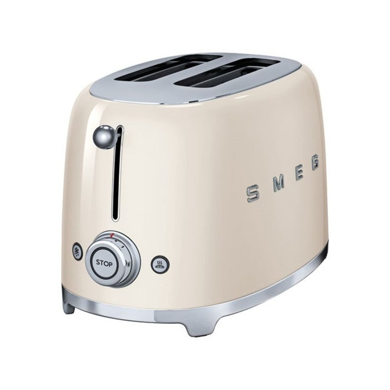 Grille pain toaster 950W 2 fentes blanc Smeg TSF01CREU