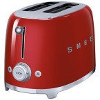 Grille pain toaster 950W 2 fentes rouge Smeg TSF01RDEU