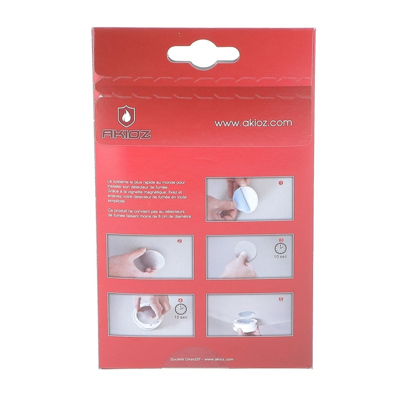 Kit de fixation magnetique detecteur de fumée