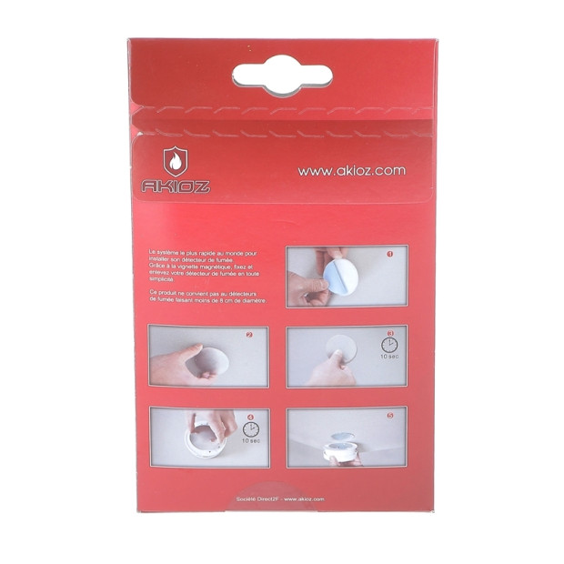 KIT DE FIXATION MAGNETIQUE DETECTEUR DE FUMEE HOUSEGARD