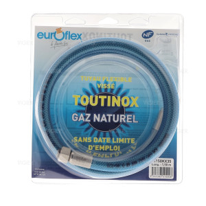 Tuyau gaz naturel 1.5m durée de vie illimité Euroflex