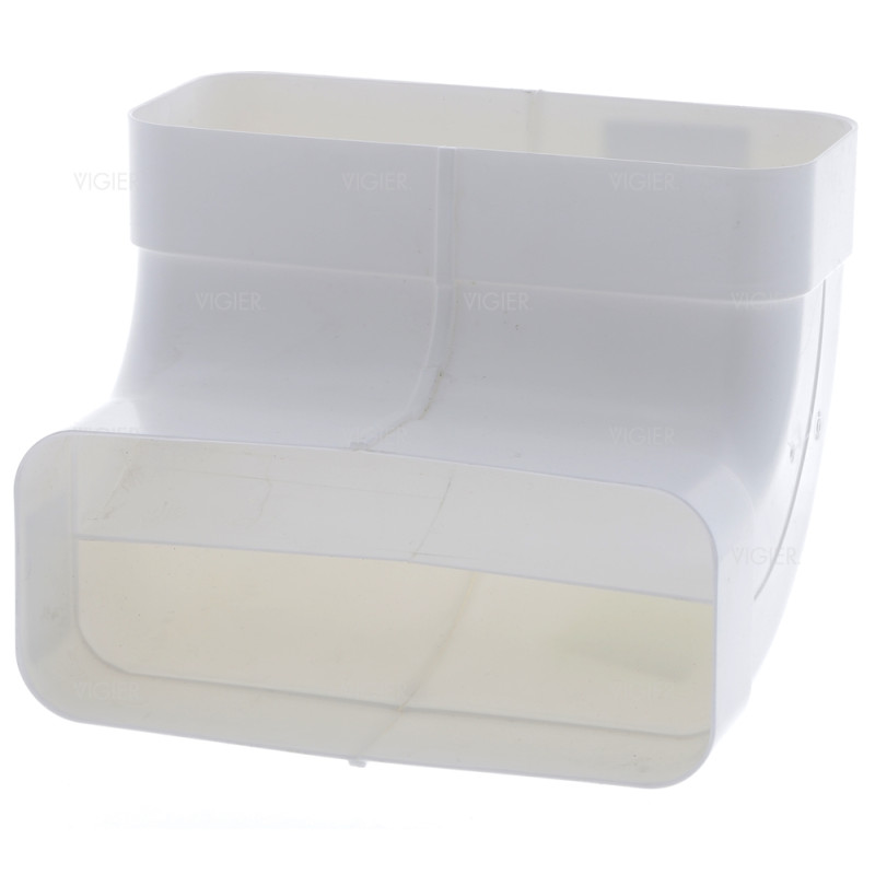Coude vertical double femelle pour tube rectangulaire