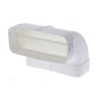 Coude vertical double femelle tube rectangulaire 222x90mm