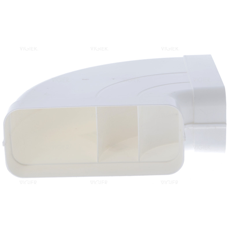 Coude horizontal double femelle 90° rectangulaire