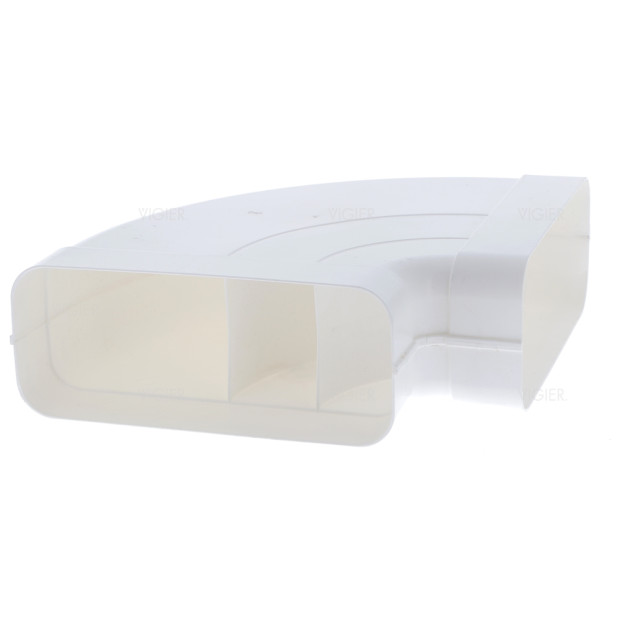 Coude horizontal double femelle 90° rectangulaire 222x90mm