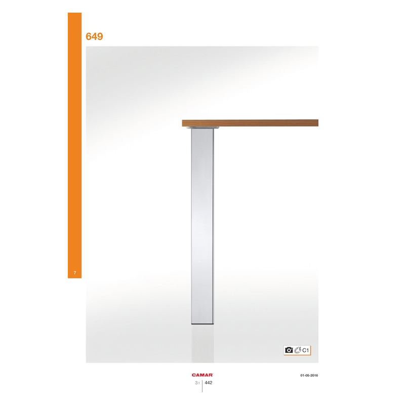 Pied de table 80x80mm hauteur 870mm