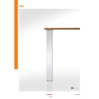 Pied de table 80x80mm hauteur 870mm