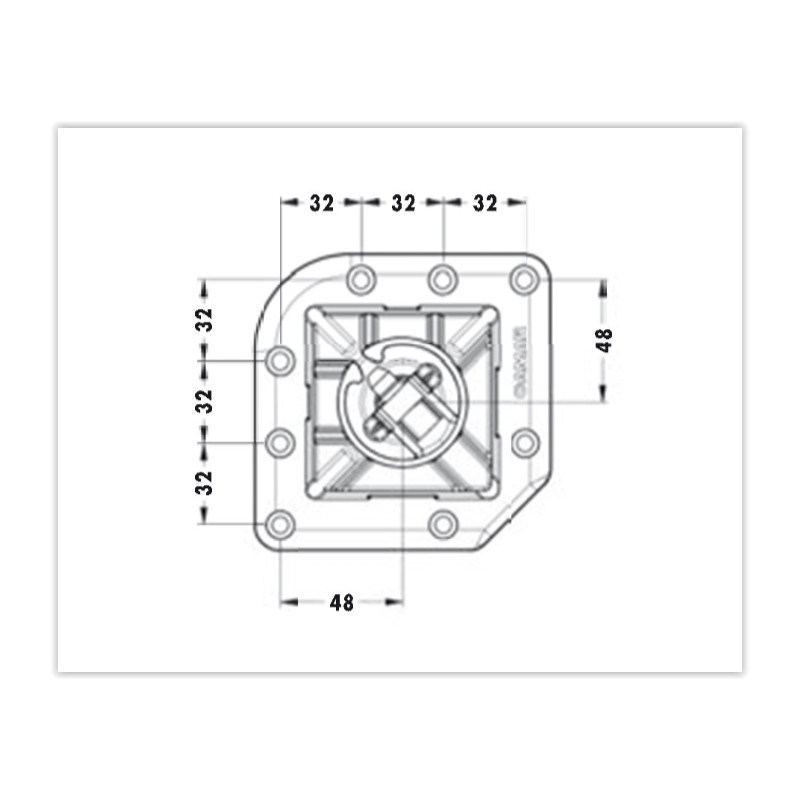 Pied de snack carre couleur inox brossé 80x80mm Haut.870mm