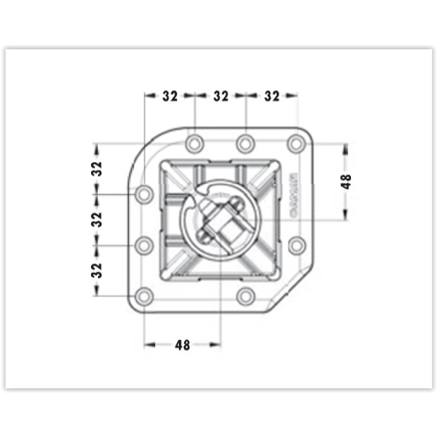 Pied de snack carre couleur inox brossé 80x80mm Haut.870mm