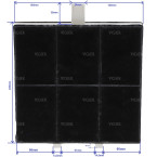 Dimensions filtre a charbon hotte bosch Neff Siemens