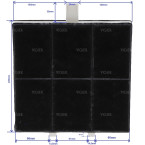 Dimensions filtre a charbon hotte bosch Neff Siemens