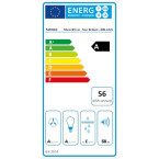 Energy label Hotte murale inclinée verre noir satiné 85cm Fa