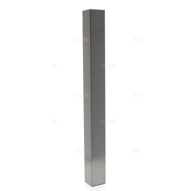 PIED DE SNACK CARRE ACIER INOX BROSSE 80X80MM HAUTEUR 870MM