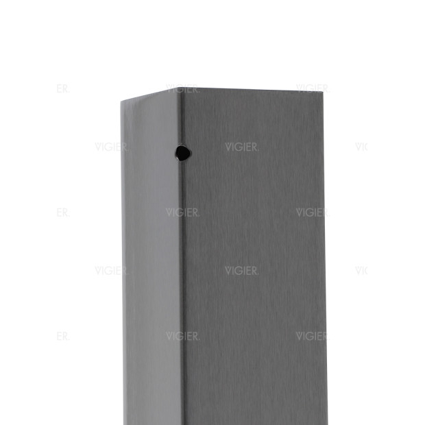PIED DE SNACK CARRE ACIER INOX BROSSE 80X80MM HAUTEUR 870MM